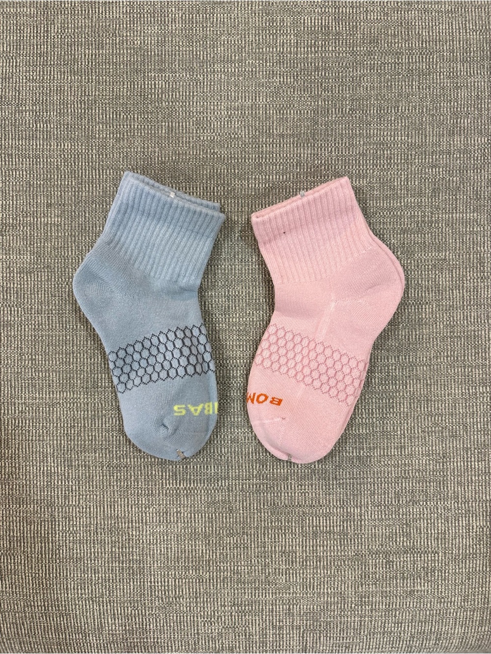 Women size small Bombas Socks — Pink and baby Blue pack of 2
